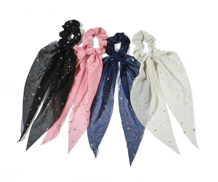 Metallic Star Ponytail scrunchies - Pack of 10pcs