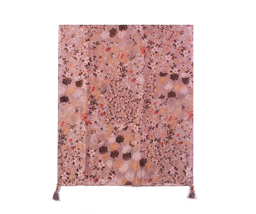 Mocha Floral print scarf