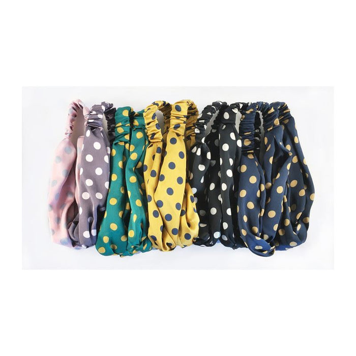 10pcs Mixed Polka dot print headscarves