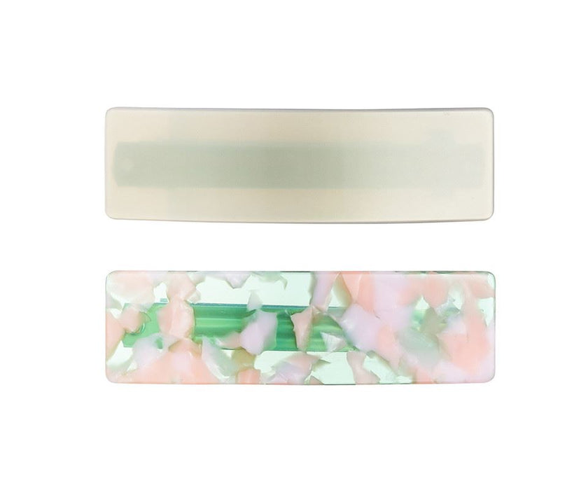 Pastel Tortoiseshell Barrette Hair Clip - pack of 2pcs